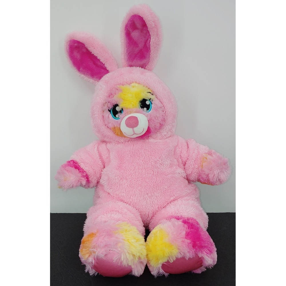 Build a Bear Spring Blossom Bunny 16" Plush With Bunny Outfit Floppy Ears BABW